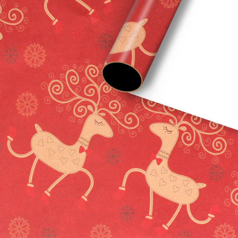 Classic Thickened Christmas Gift Wrapping Paper, Kraft Gift Wrap Sheets 50x76cm, Holiday Patterns