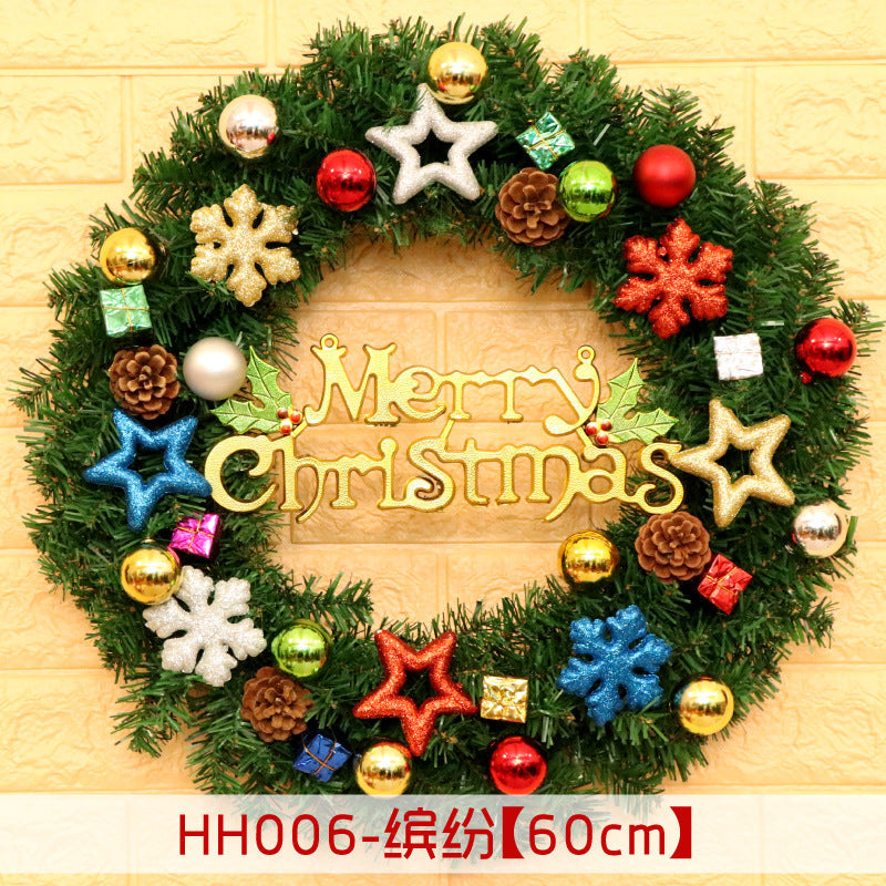 Christmas Wreath with Blue Bow, Pine Cones & Ornaments – Artificial Door Hanging Holiday Decor, 40/50/60cm