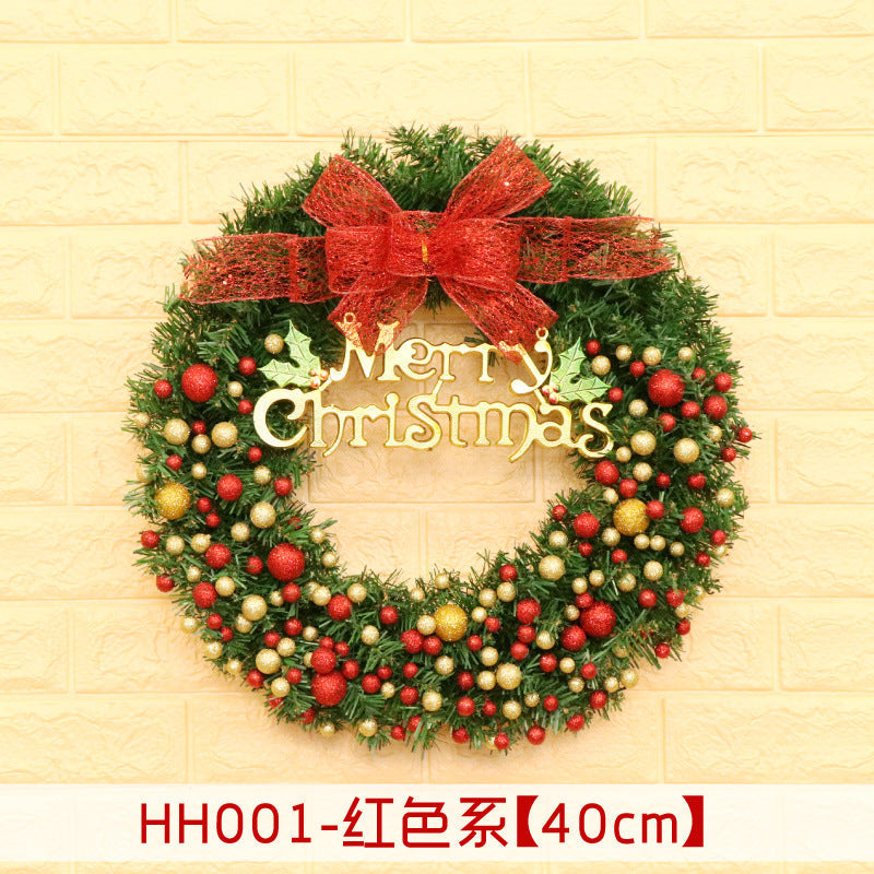 Christmas Wreath with Blue Bow, Pine Cones & Ornaments – Artificial Door Hanging Holiday Decor, 40/50/60cm