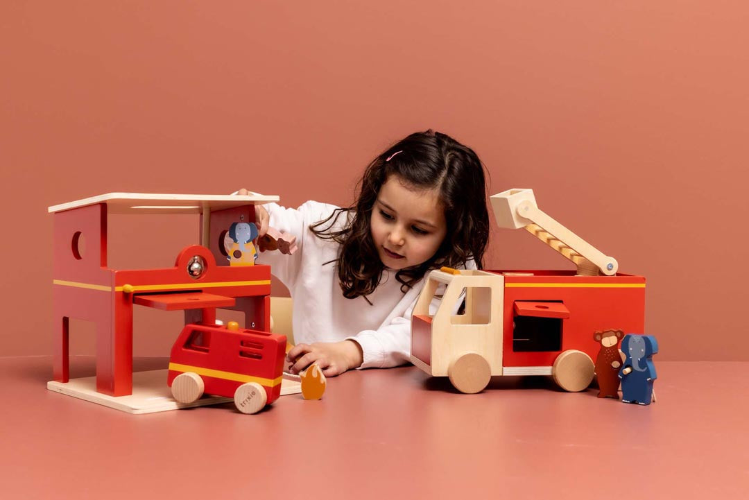 Small Wooden Firetruck | play&go