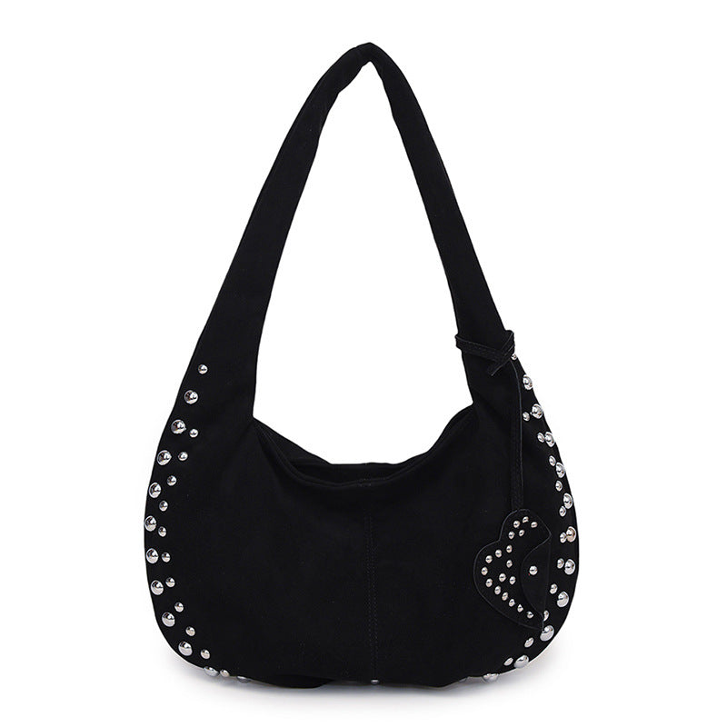 Soft Plush Underarm Tote Bag for Women, Casual Everyday Shoulder Handbag