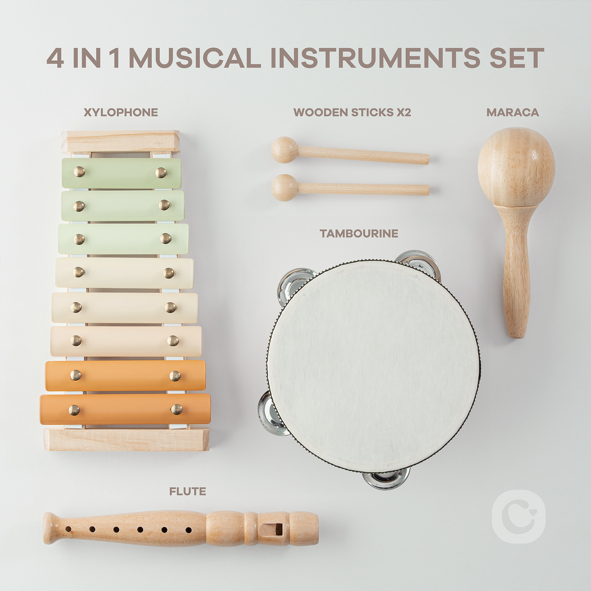 Comfy Cubs - 4-Piece Kids Musical Instruments - Ages 2+