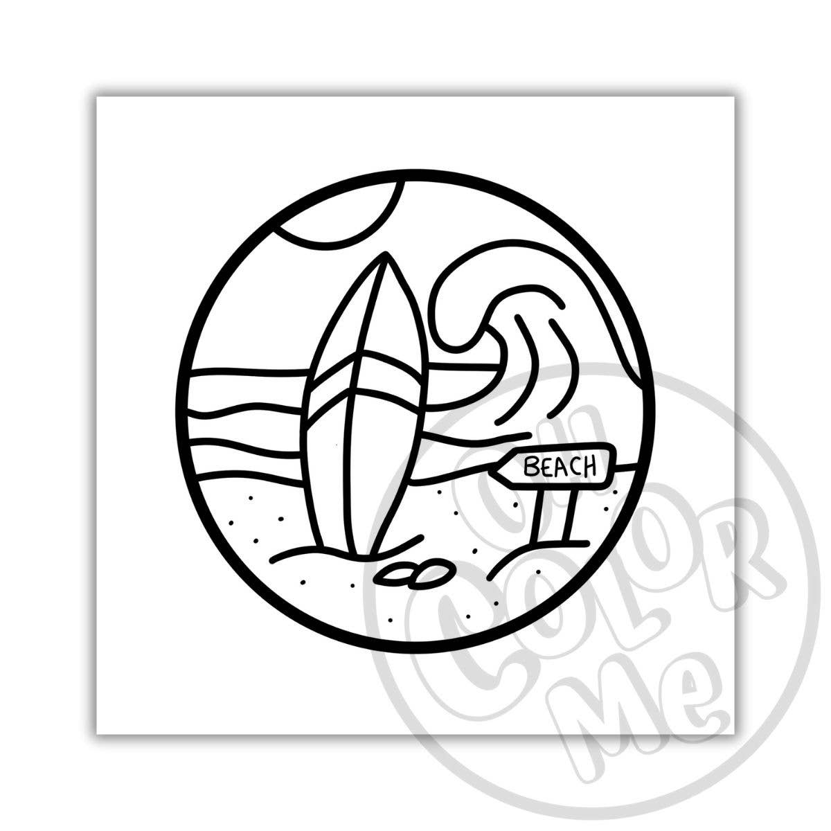 Oh Color Me - Mini Coloring Book Calming Scenes, 4"x4", Small Gifts - Canadian Brand - Ages 3+