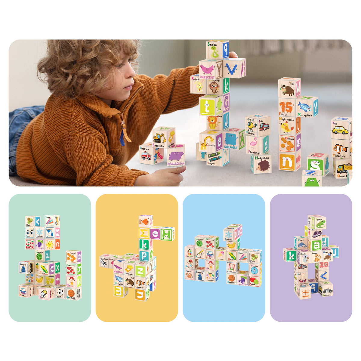 PicassoTiles 36pc 1" Magnetic Cubes Set - Ages 3+