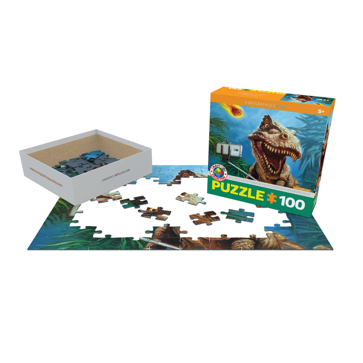 Eurographics Dino Selfie 100-Piece Puzzle - Ages 5+