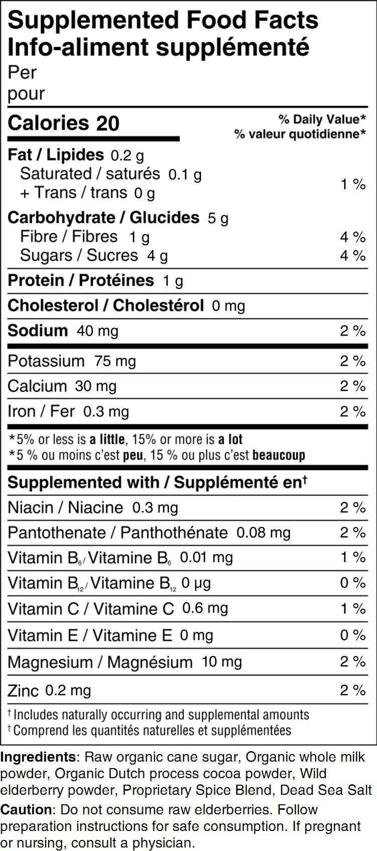 Elderberry Hot Chocolate- 250 grams