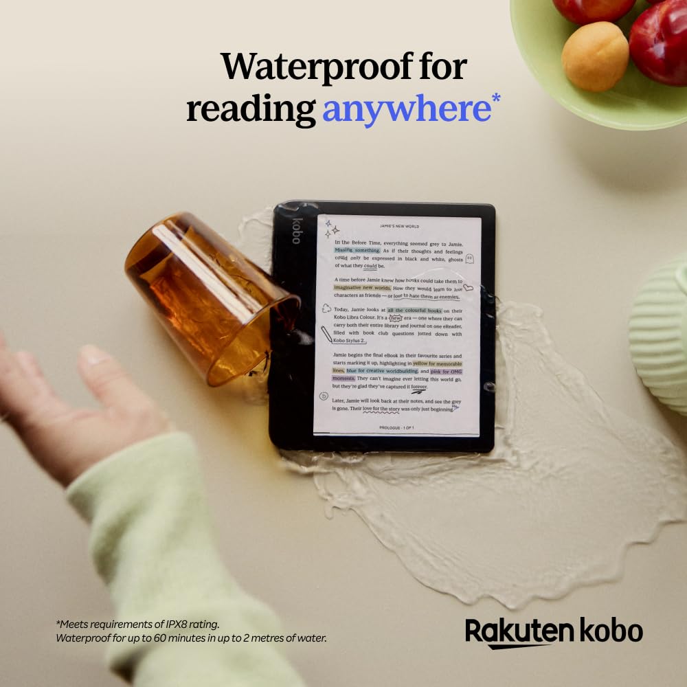 Kobo Libra Colour | eReader | 7” Glare-Free Colour E Ink Kaleido 3 Display | Dark Mode Option | Audiobooks | Waterproof | Black 🍁 All In One Marketplace Canada