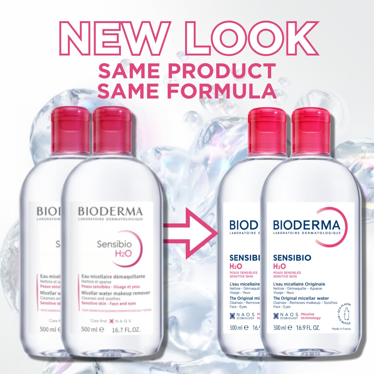 Bioderma - Sensibio - H2O Micellar Water - Makeup Remover Cleanser - Face Cleanser for Sensitive Skin 🍁 All In One Marketplace Canada