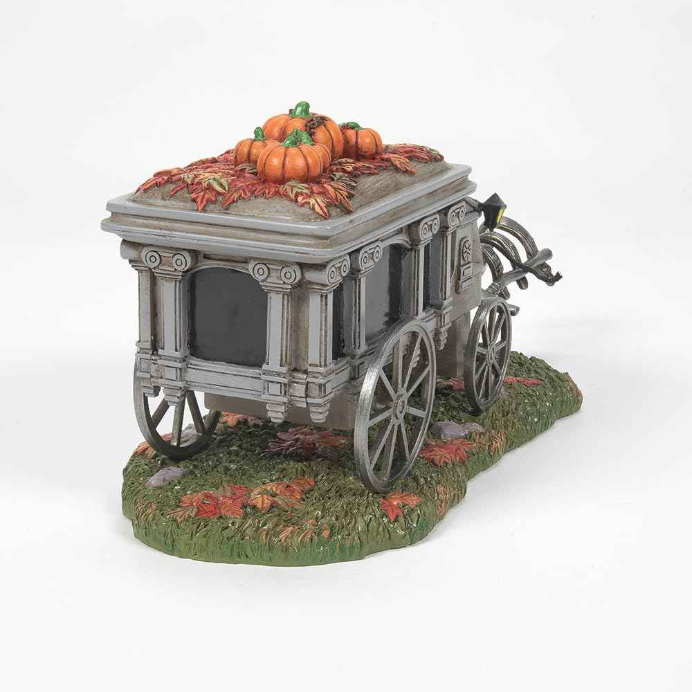 Department 56 Snow Village Accessories Halloween Disneyland the Haunted Mansion Hearse Figurine, 4.17 Inch, Multicolor