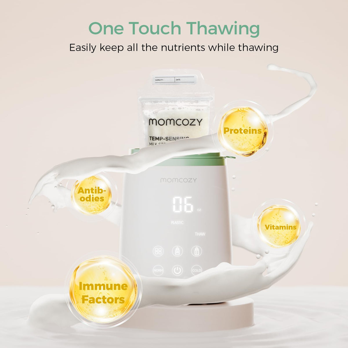 Momcozy Smart Baby Bottle Warmer & Steam Bottle Sterilizer, Fast Baby Milk Warmer with Accurate Temperature Control and Automatic Shut-Off, Multifunctional Bottle Warmers for Breastmilk or Formula 🍁 All In One Marketplace Canada