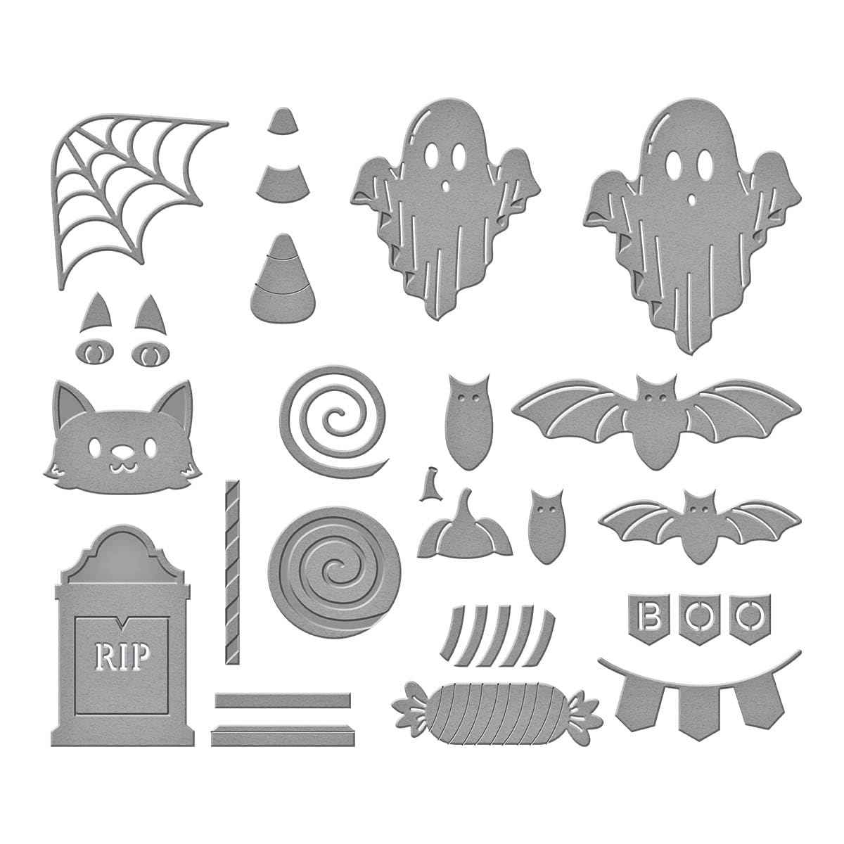 Spellbinders Halloween Wonder Etched Dies, Metal