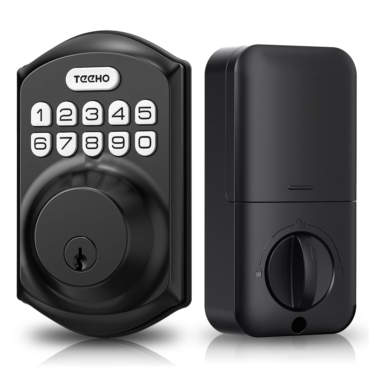 TEEHO TE001 Keyless Entry Door Lock with Keypad - Smart Deadbolt Lock for Front Door with 2 Keys - Auto Lock - Easy Installation - Matte Black 🍁 All In One Marketplace Canada
