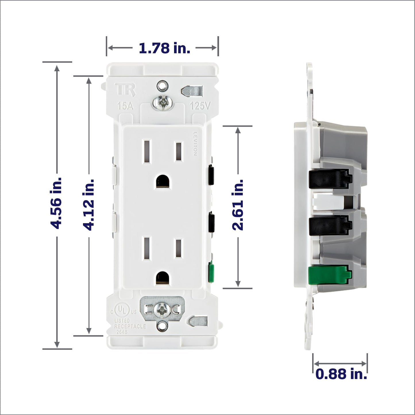 Leviton Decora Edge, 10-Pack, 15 Amp Tamper-Resistant Duplex Wall Receptacle, E5325-0MW, White 🍁 All In One Marketplace Canada