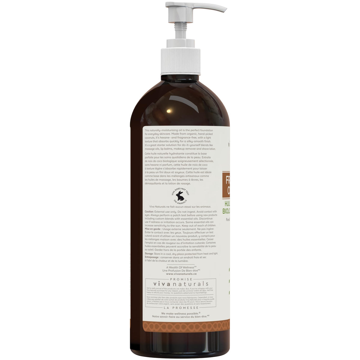 Viva Naturals Organic Fractionated Coconut Oil – Pure Massage Oils for Massage Therapy, Coconut Oil for Skin & Hair, Lightweight Carrier Oil for Essential Oils, 16 fl oz 🍁 All In One Marketplace Canada