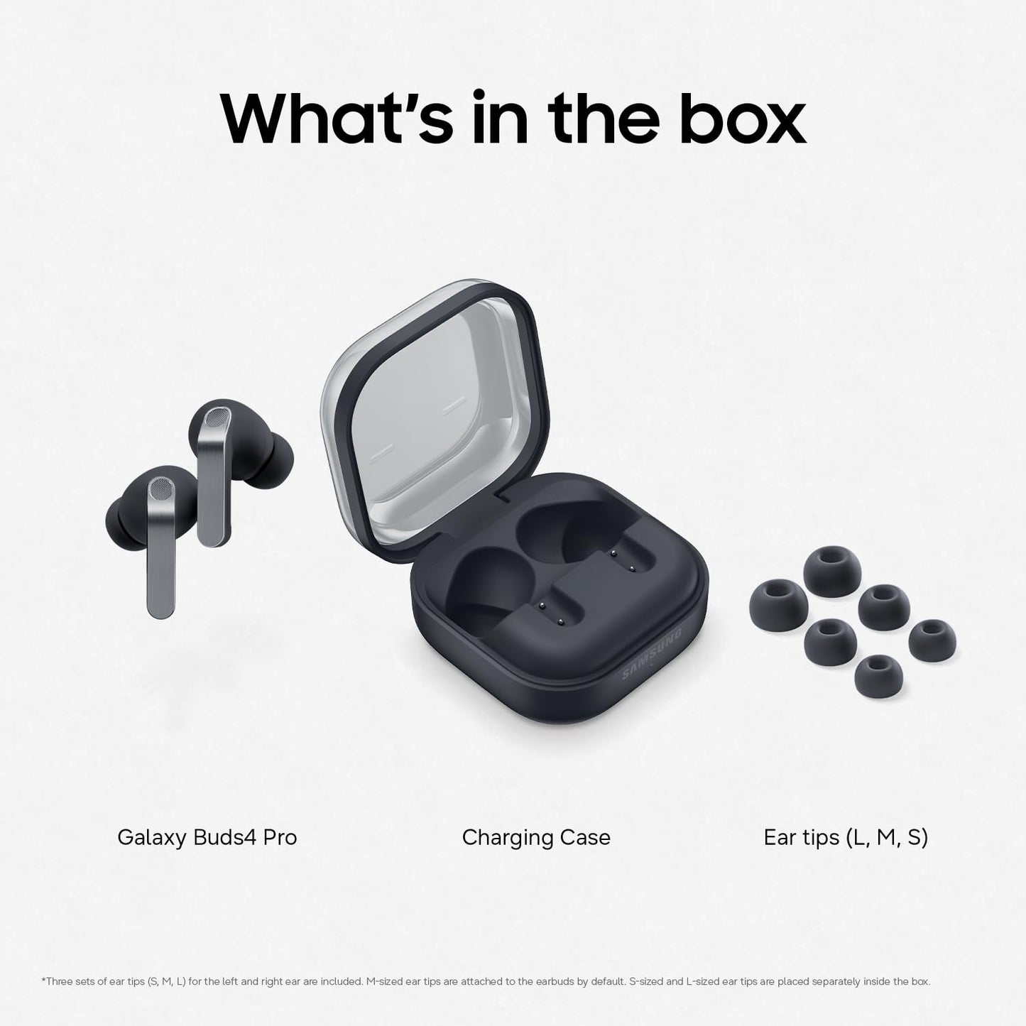 Samsung Galaxy Buds4 Pro, Black (CAD Version & Warranty) - New Fit, Two Way Speaker, Adaptive ANC, AI Assistant 🍁 All In One Marketplace Canada