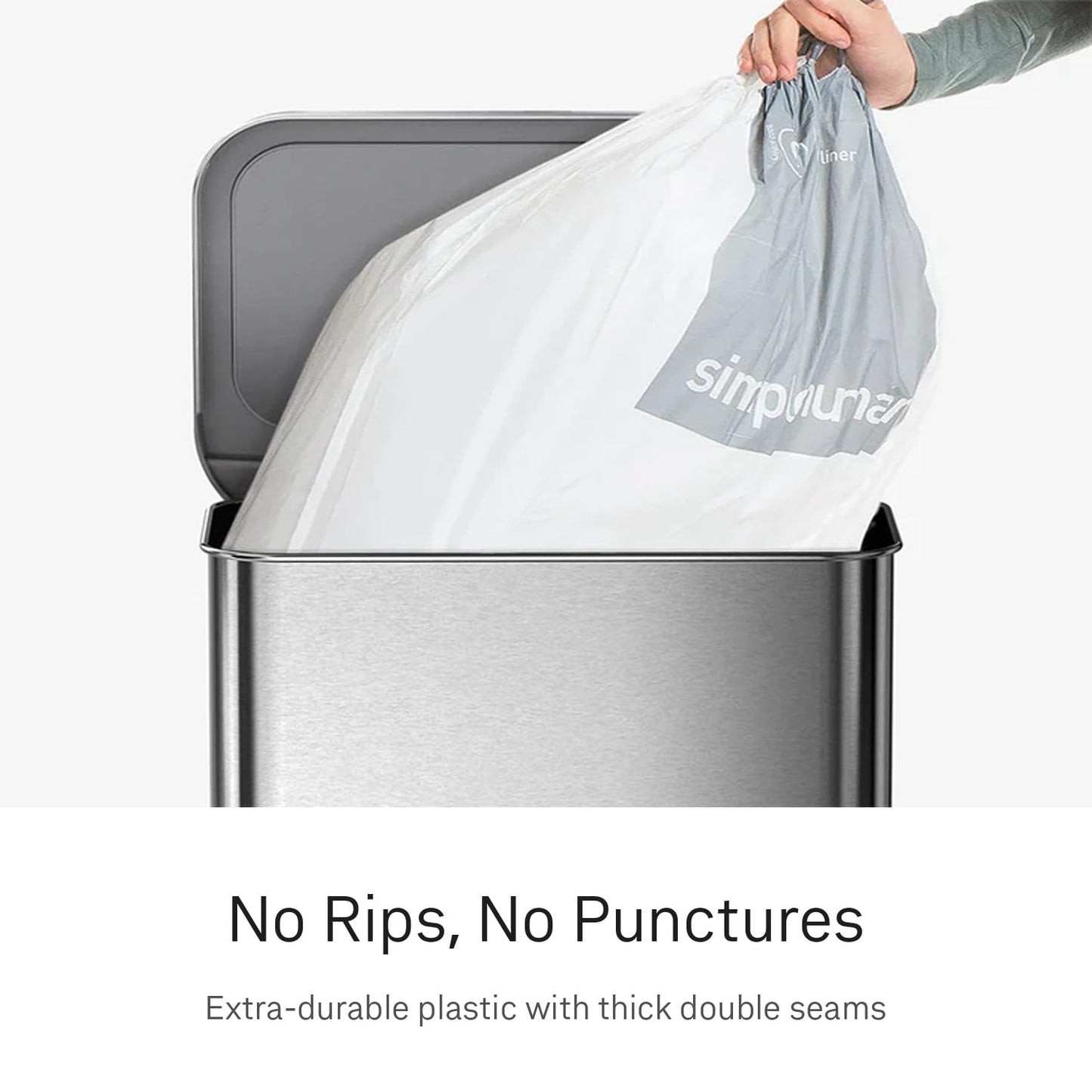 simplehuman Code H 200 Count, Dispenser Pack Custom Fit Liners, Drawstring Trash Bags, 30-35L / 8-9 Gallons, White 🍁 All In One Marketplace Canada