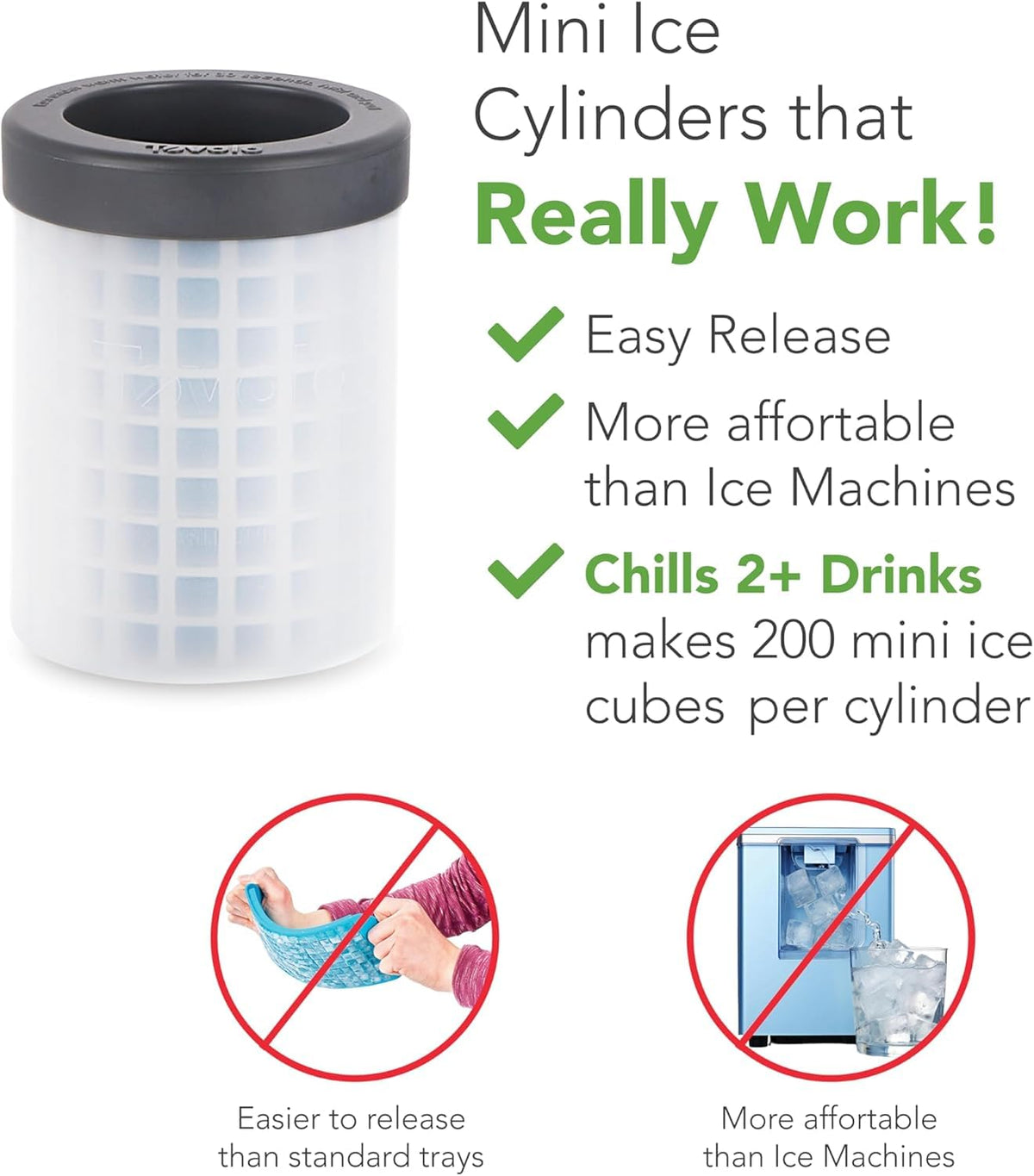 Tovolo Mini Ice Cylinder- Squeeze & Release- Set of 2, 1000422 🍁 All In One Marketplace Canada