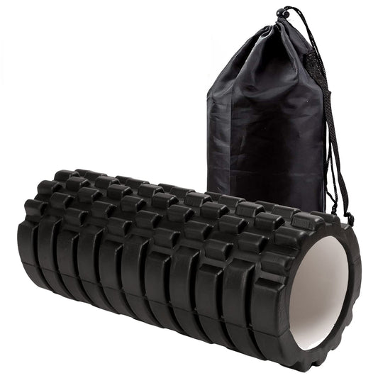 Kunova 13" Deep Tissue Grid Yoga Fitness EVA Massage Foam Roller with Carrying Bag Medium Density Deep Tissue Massager for Muscle Massage and Myofascial Trigger Point Release 🍁 All In One Marketplace Canada