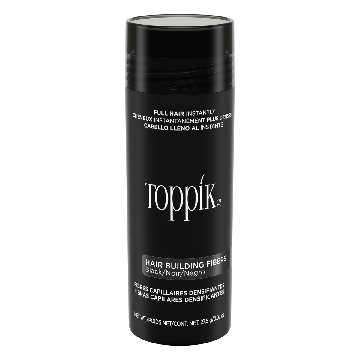 TOPPIK Hair Building Fibers, Black, VALUE SIZE 27.5 g, Fill In Fine or Thinning Hair, Instantly Thicker Looking, Multiple Shades for Men & Women 🍁 All In One Marketplace Canada