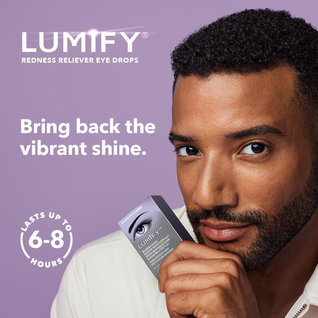 LUMIFY Eye Drops for Red Eyes, Redness Reliever for Brighter Looking Eyes, Works in 1 Minute & Lasts Up to 8 Hours, Eye Drops, 7.5 mL 🍁 All In One Marketplace Canada