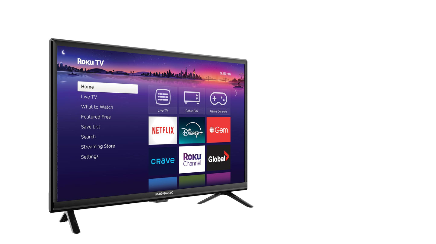 MAGNAVOX 24" ROKU Television, 720p, Black 🍁 All In One Marketplace Canada