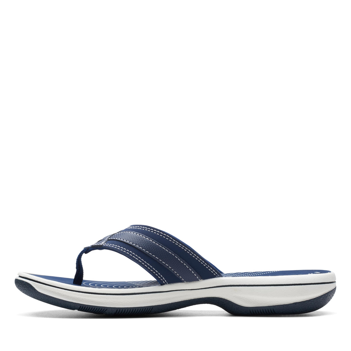 Clarks womens Breeze Sea Flip Flop, New Navy Synthetic, 8 US 🍁 All In One Marketplace Canada