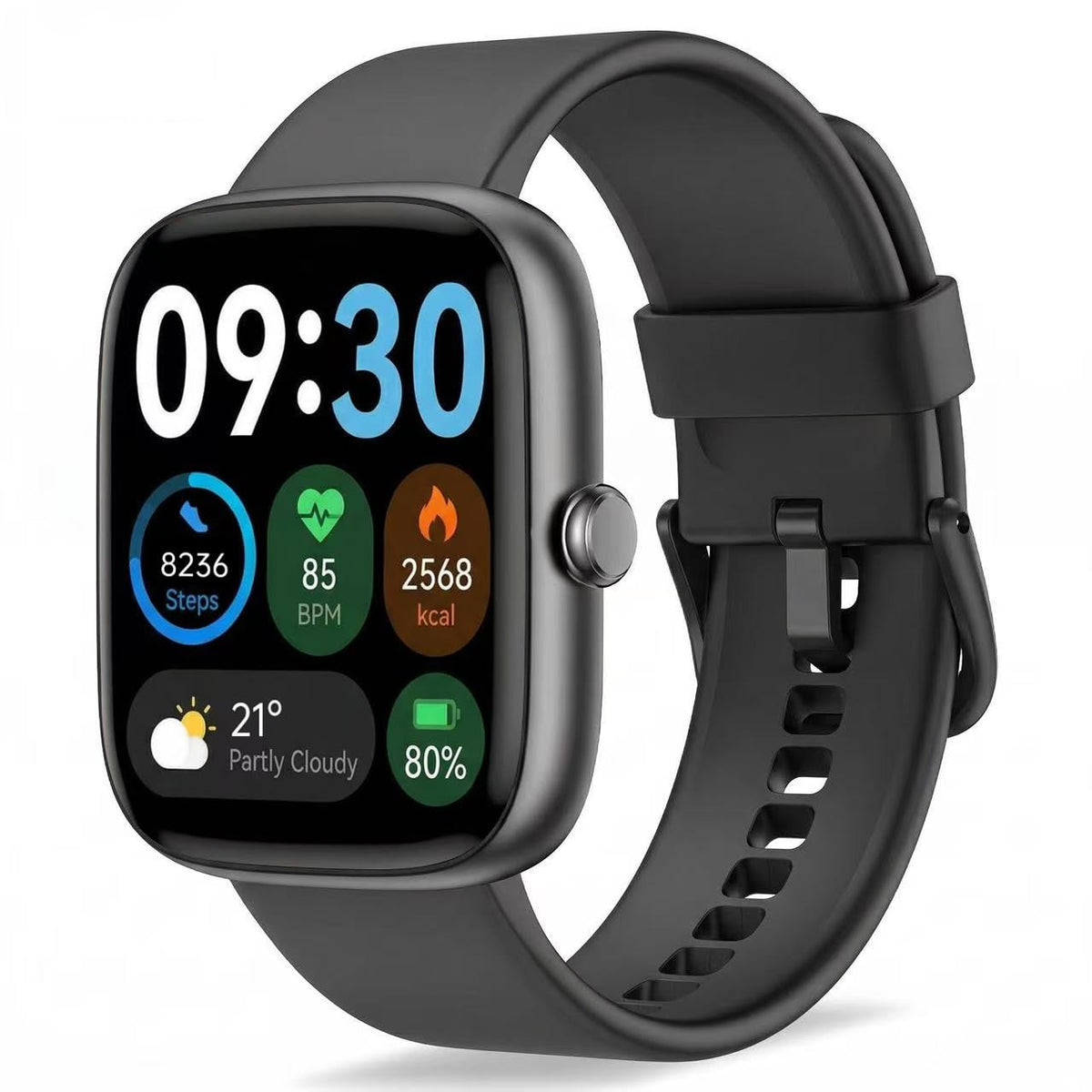 Fixwink Smart Watch for Men Women (Answer/Make Call), 1.83" HD Fitness Tracker with Heart Rate/SpO2/Sleep Monitor, Pedometer, 120+ Sport Modes, IP67 Waterproof, 7-Day Battery, for iOS Android, Black 🍁 All In One Marketplace Canada