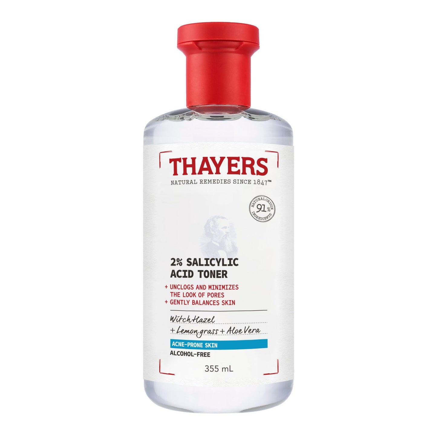 Thayers Alcohol-Free 2% Salicylic Acid Toner with Witch Hazel, Lemongrass and Aloe Vera for Acne-prone Skin, 355 ml 🍁 All In One Marketplace Canada