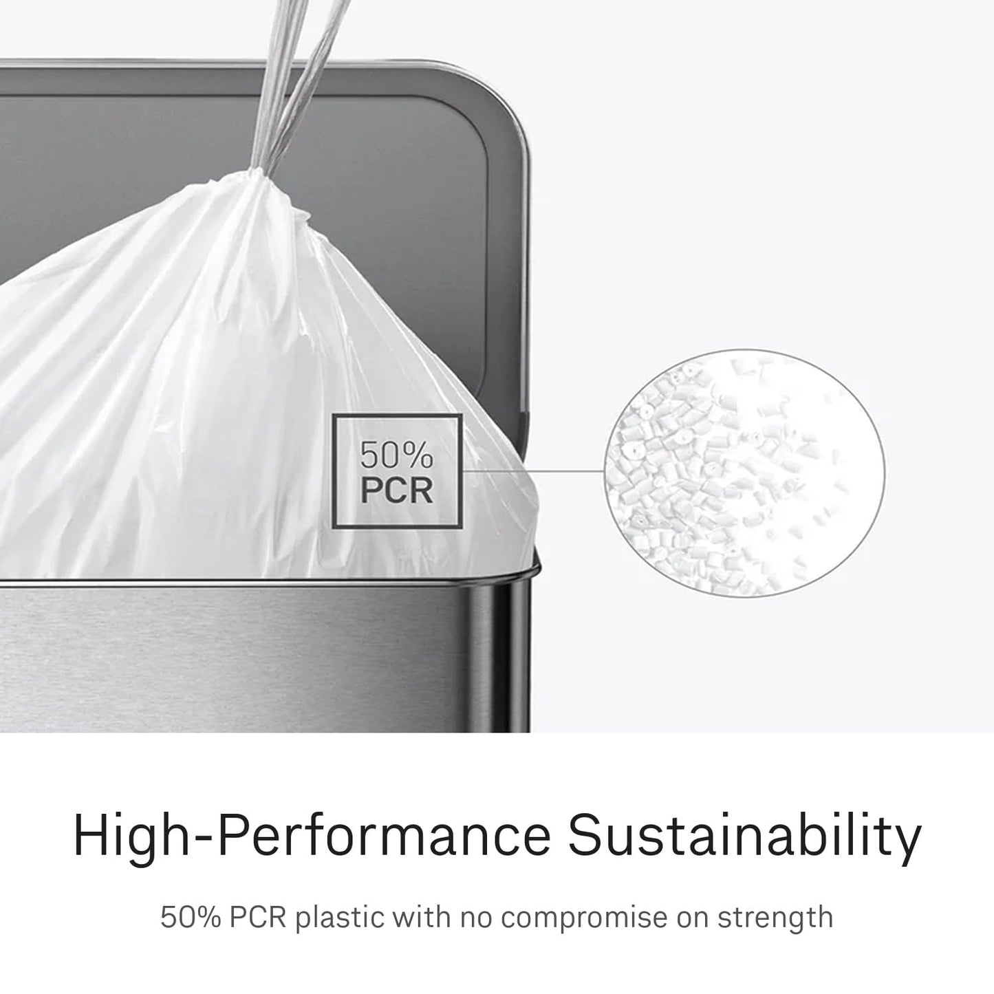 simplehuman Code J 100 Count, Dispenser Pack Custom Fit Liners, Drawstring Trash Bags, 30-45L / 8-12 Gallons, White 🍁 All In One Marketplace Canada