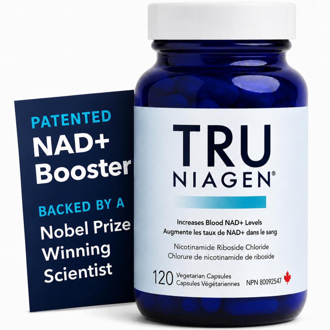 NAD Supplement 120 Capsules, 60 Servings, 300mg Per Serving, Clinically Proven to Increase NAD+, Patented Nicotinamide Riboside Vitamin B3, Cellular Health & Energy Metabolism, Health Canada Licenced 🍁 All In One Marketplace Canada