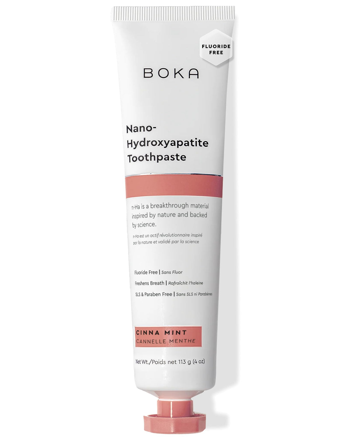 Boka Fluoride Free Toothpaste, Nano Hydroxyapatite Toothpaste, Appropriate for Sensitive Teeth - for Adult Oral Care - Cinnamon Mint Flavor, 4 Fl Oz (113g) 1Pk 🍁 All In One Marketplace Canada