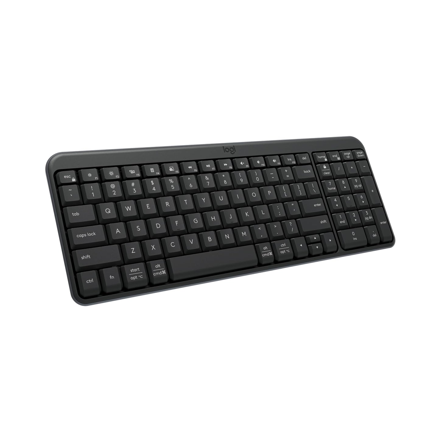 Logitech K250 Bluetooth Keyboard with Numpad, Easy Connectivity, Compact Wireless Keyboard Made with Recycled Plastic, Spill-Resistant, Comfortable Keys - Windows/MacOS - Graphite 🍁 All In One Marketplace Canada