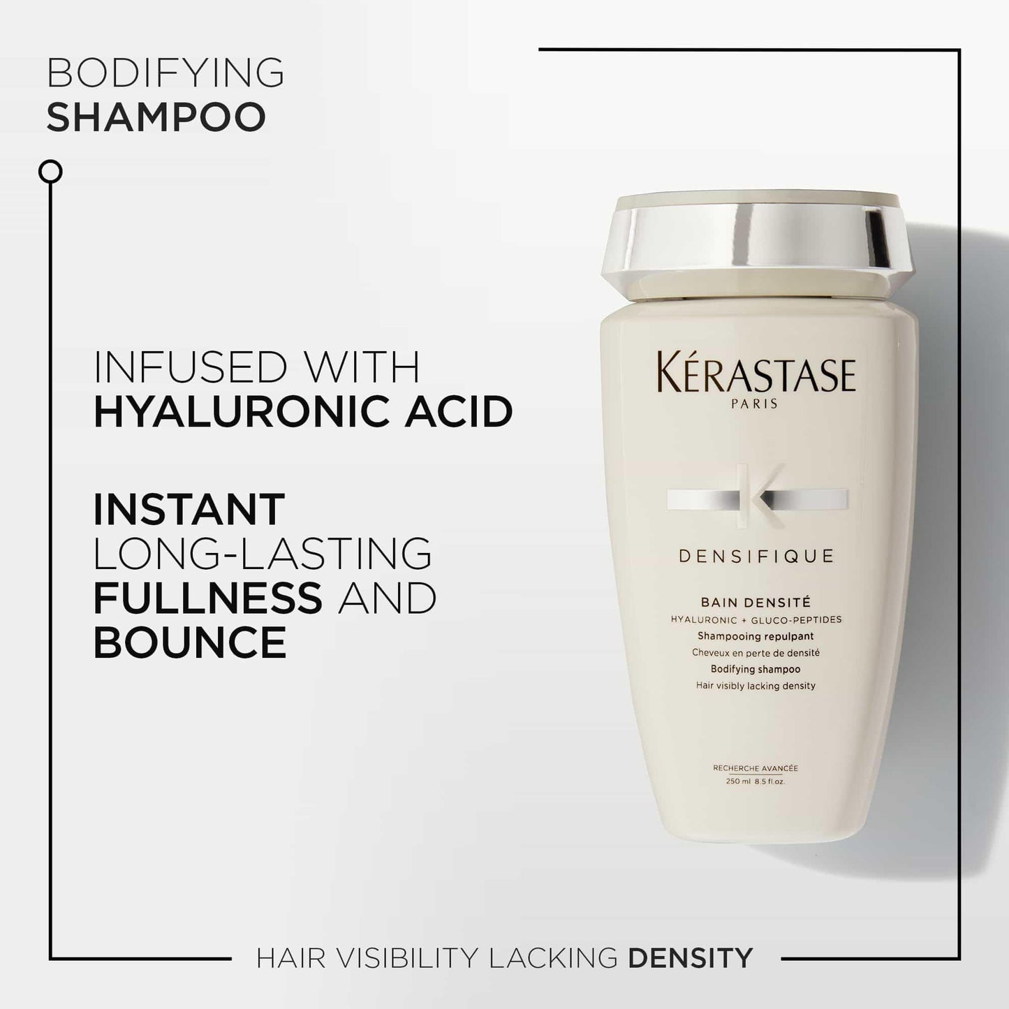 Kérastase Densifique Shampoo, Bain Densité, Thickening & Strengthening Shampoo, Removes Build-Up & Adds Shine, With Hyaluronic Acid, For Fine or Thin or Thinning Hair 🍁 All In One Marketplace Canada