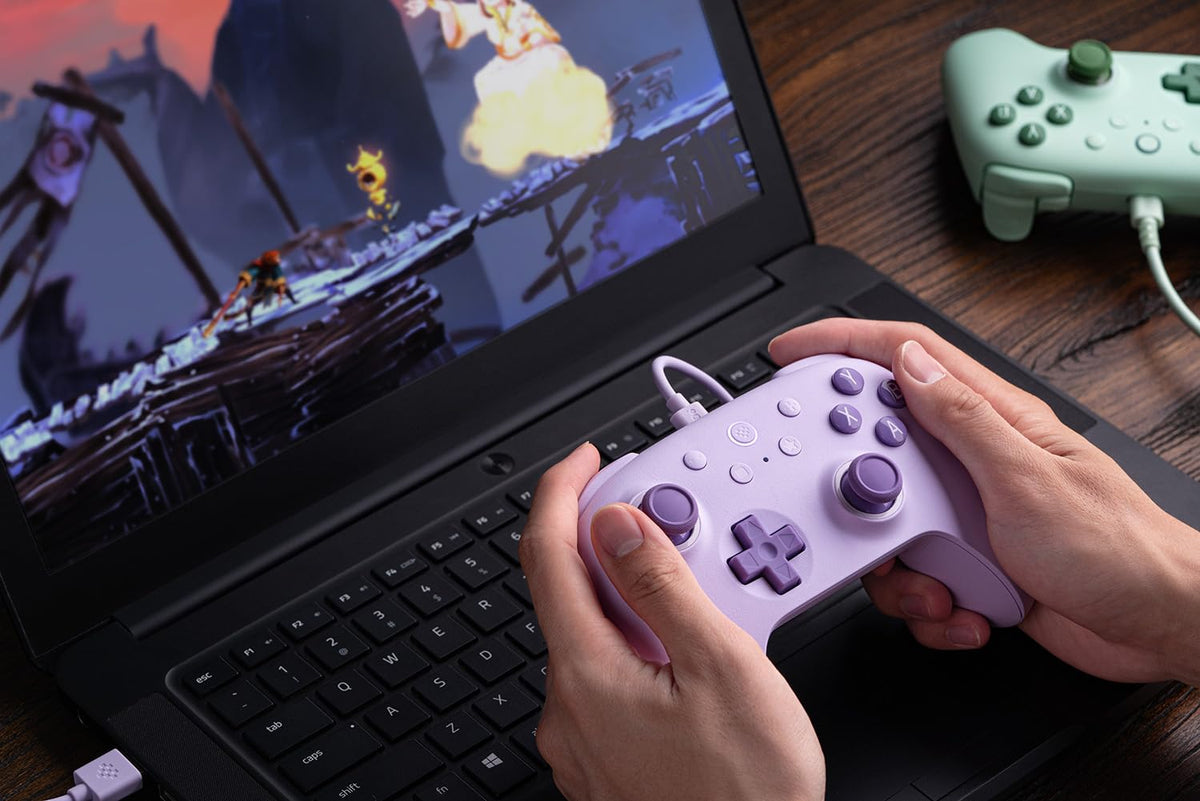 8BitDo Ultimate 2C Wired Controller for Windows PC and Android, with 1000Hz Polling Rate, Hall Effect Joysticks and Hall Triggers, and Remappable L4/R4 Bumpers (Purple) 🍁 All In One Marketplace Canada