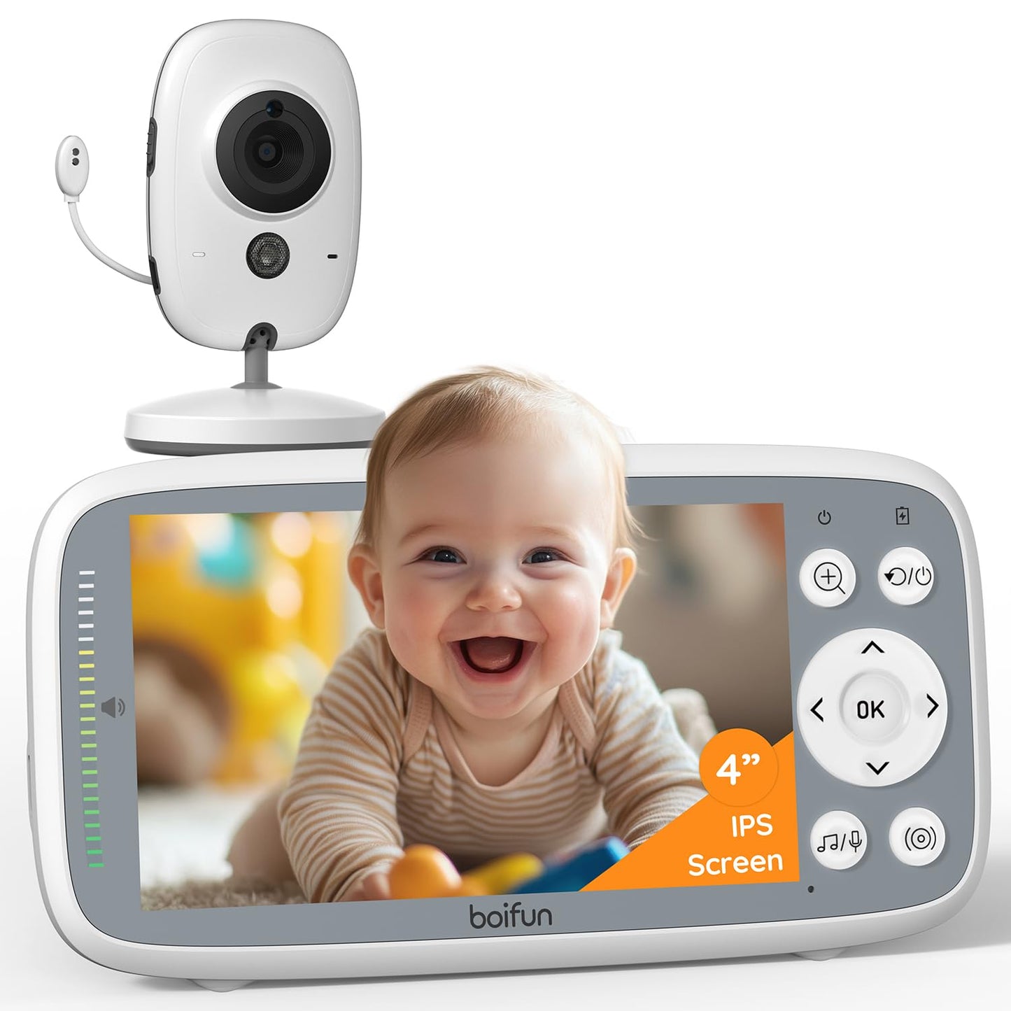 2026 Upgraded Boifun Baby Monitor No Wi-Fi, Baby Camera with 4" 720P IPS Screen, Night Vision, 3X Zoom, Two-Way Audio, Temperature Monitoring, Lullabies, Sound Detection, Just Turn On & Go 🍁 All In One Marketplace Canada