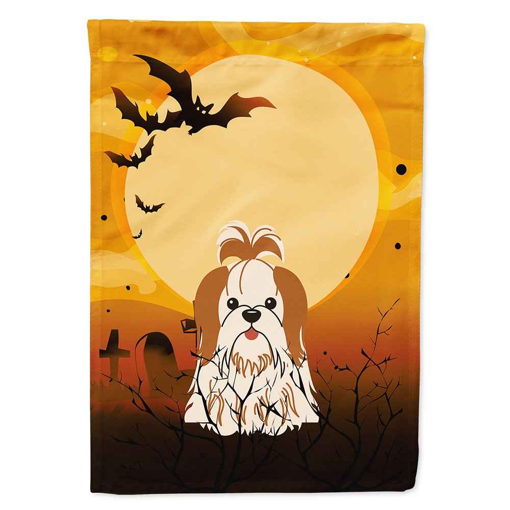 Caroline's Treasures BB4353CHF Halloween Shih Tzu Red White Flag Canvas House Size, Large, Multicolor