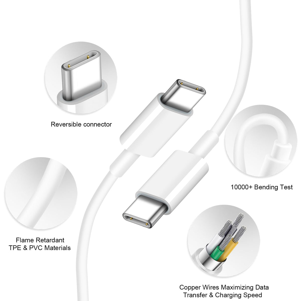 iPhone 16 15 Fast Charger [Apple MFi Certified] 3 Pack 20W USB C Wall Charger Block 6FT USB C to C Charger Cable Compatible with iPhone 16/iPhone 15/iPro/Pro Max,Pad Pro,Pad Mini/Air4 Phones 🍁 All In One Marketplace Canada