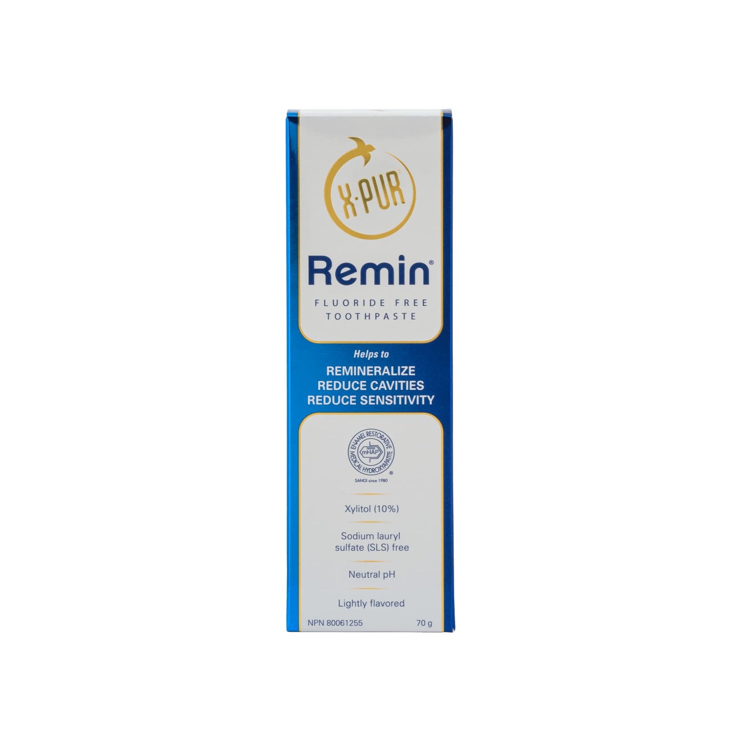 X-PUR Remin Fluoride-Free Toothpaste – Enamel Remineralization & Sensitivity Relief with Nano Hydroxyapatite & Natural Xylitol – Fights Dry Mouth & Gingivitis – 70g Tube 🍁 All In One Marketplace Canada