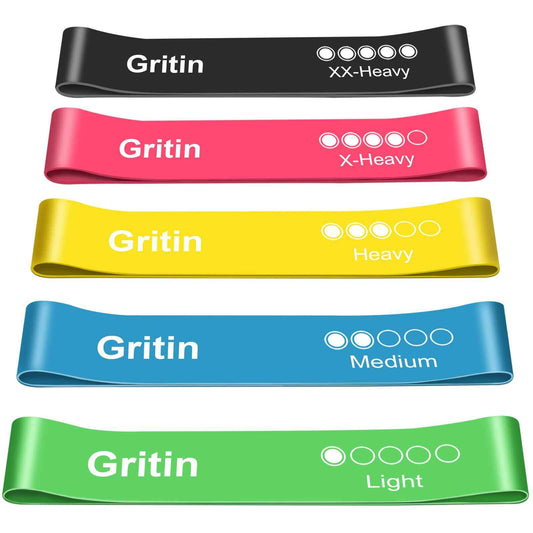 Gritin Resistance Bands, Set of 5 Skin-Friendly Resistance Exercise Band 🍁 All In One Marketplace Canada