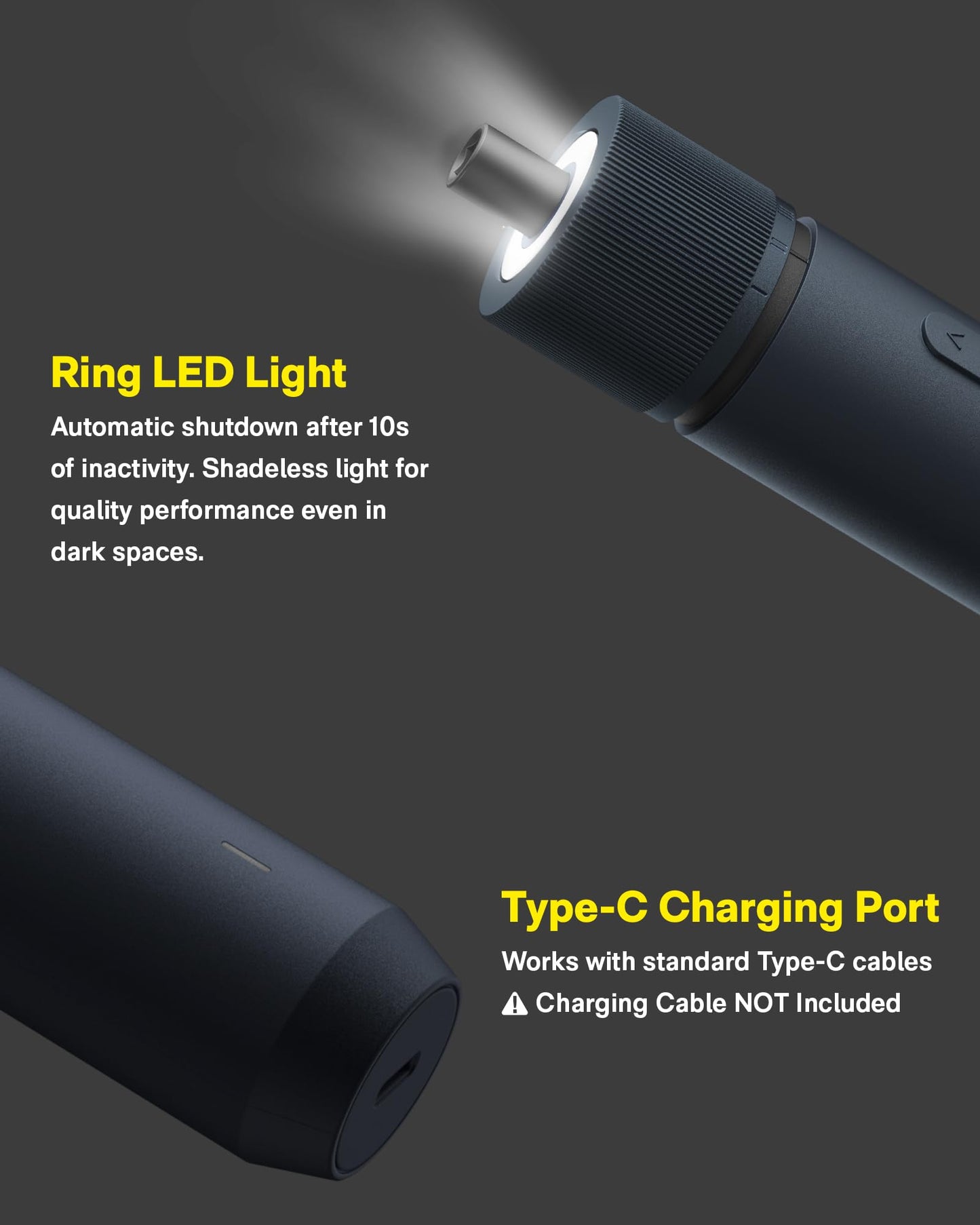 HOTO Electric Screwdriver Set, 3.6V Rechargeable Screwdriver Set with 25 S2-Steel Bits, Cordless Power Screwdriver Set with LED Light, All-in-One Design, 1500mAh 800 Times, USB-C Charging 🍁 All In One Marketplace Canada