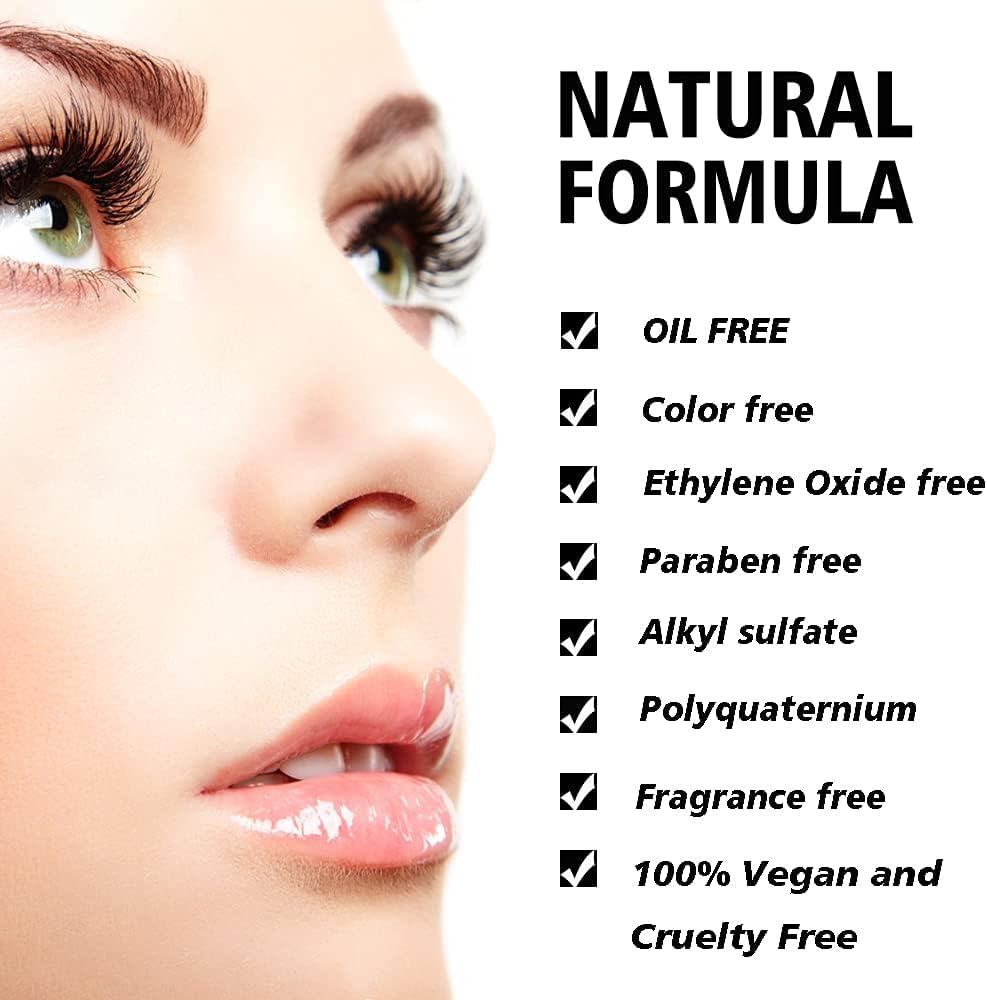 Eyelash Extension Shampoo 60 ml + Brush - Eyelid Foaming Cleanser - Sensitive Paraben & Sulfate Free - Eyelash Wash and Lash Bath for Extensions - Salon Use and Home Care 🍁 All In One Marketplace Canada
