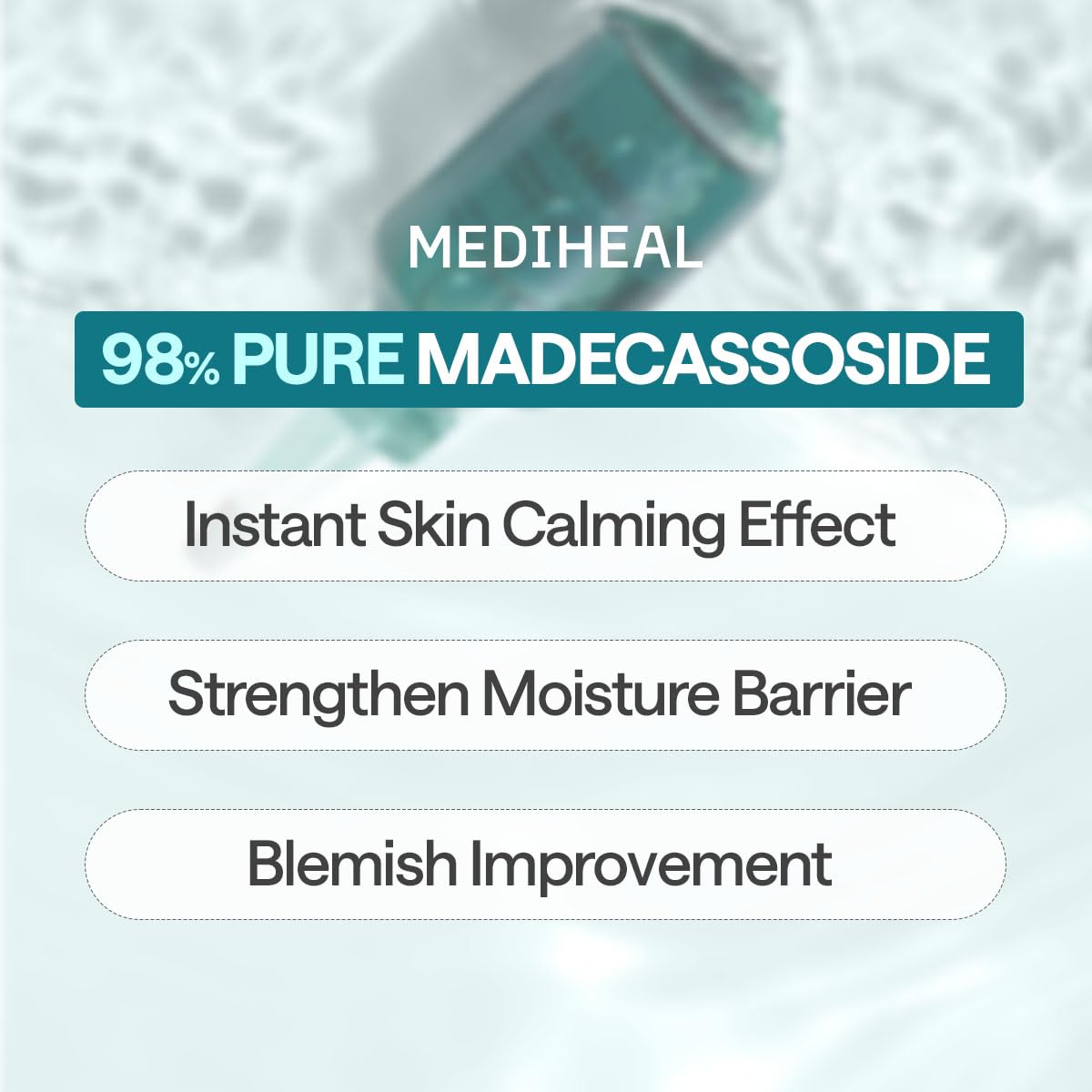 MEDIHEAL Madecassoside Essential Face Mask - Korean Skincare, Blemish Repair with Hyaluronic Acid, Moisture Barrier & Skin Texture Care for Women, Vegan Formula (10 Sheets) 🍁 All In One Marketplace Canada