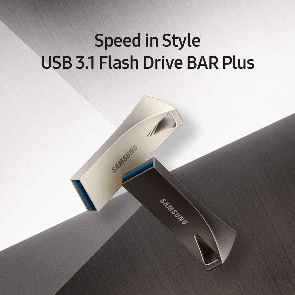 Samsung BAR Plus 128GB - 400MB/s USB 3.1 Flash Drive Titan Gray (MUF-128BE4/AM) [Canada Version]