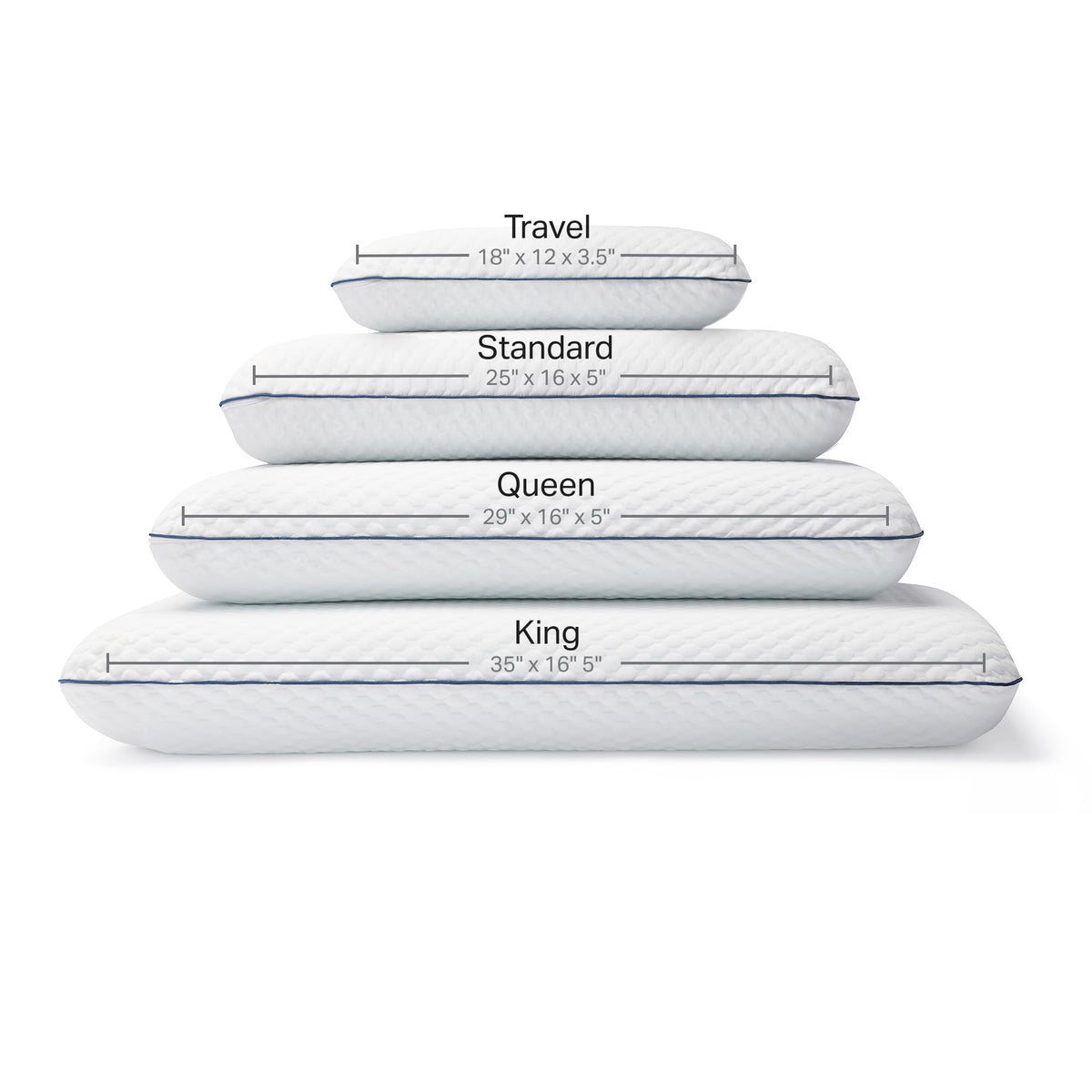 WEEKENDER Ventilated Gel Memory Foam Pillow - Washable Cover , White, Standard (Pack of 1) 🍁 All In One Marketplace Canada