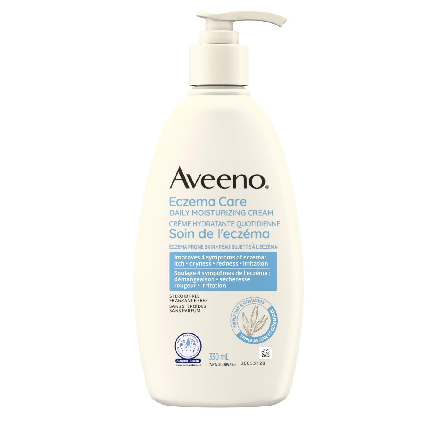 Aveeno Eczema Care Daily Moisturizing Cream, Dry Skin Moisturizer, Itchy Skin Relief, Eczema prone Skin, Fragrance Free, 330 mL 🍁 All In One Marketplace Canada