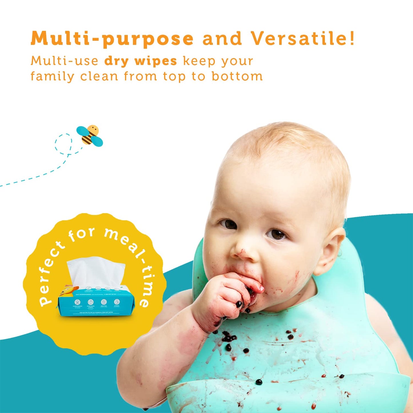 Whoopsie Wipes – The Original 100% Pure Cotton Dry Baby Wipes – Ultra Soft, Unscented, Chemical-Free Wipes for Sensitive Skin – Use Dry or Add Water for Wet Wipes – 12 Packs (1200 Count) 🍁 All In One Marketplace Canada