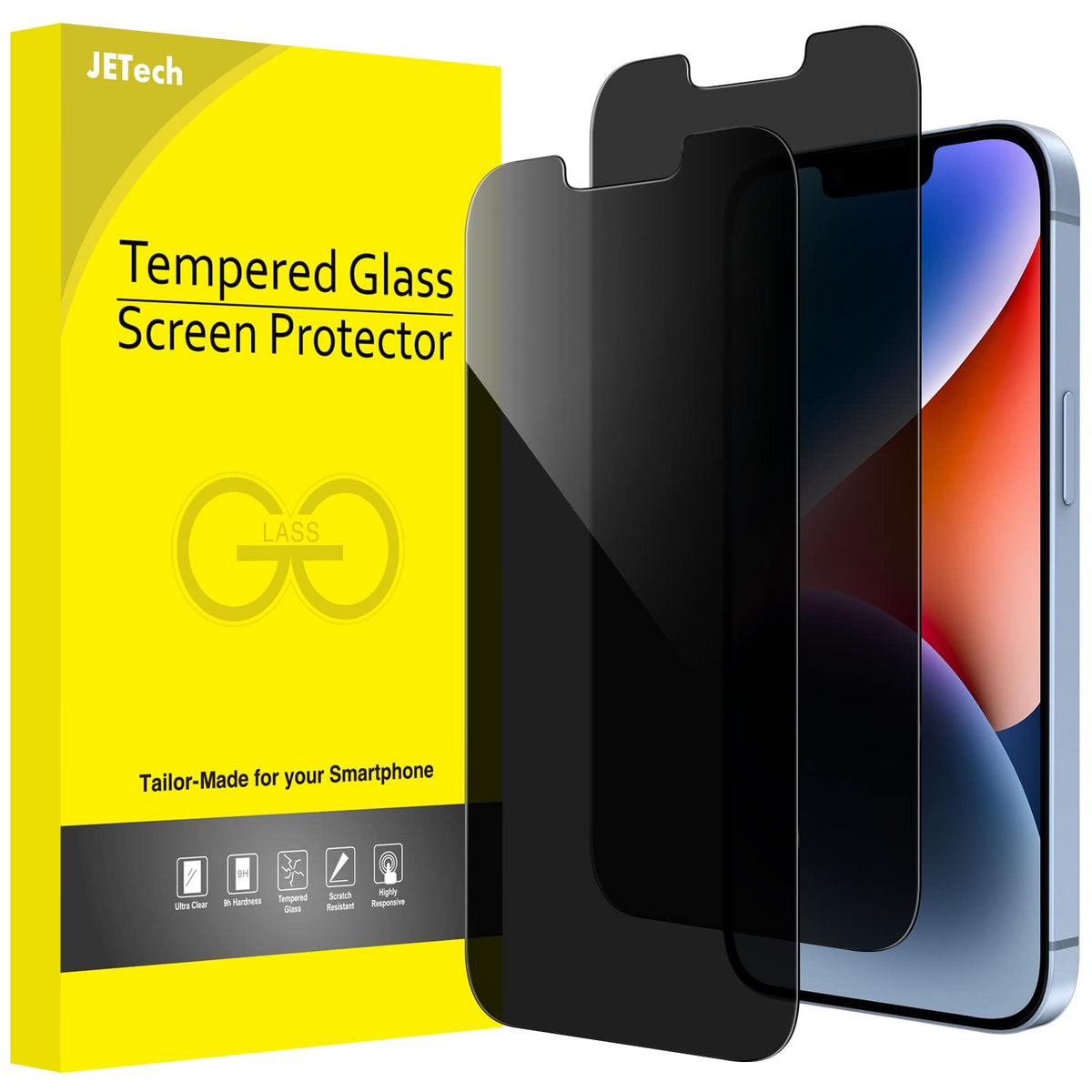 JETech Privacy Screen Protector for iPhone 17e (2026) / iPhone 16e / iPhone 14, Anti Spy Tempered Glass Film, 6.1-Inch Display, 2-Pack 🍁 All In One Marketplace Canada