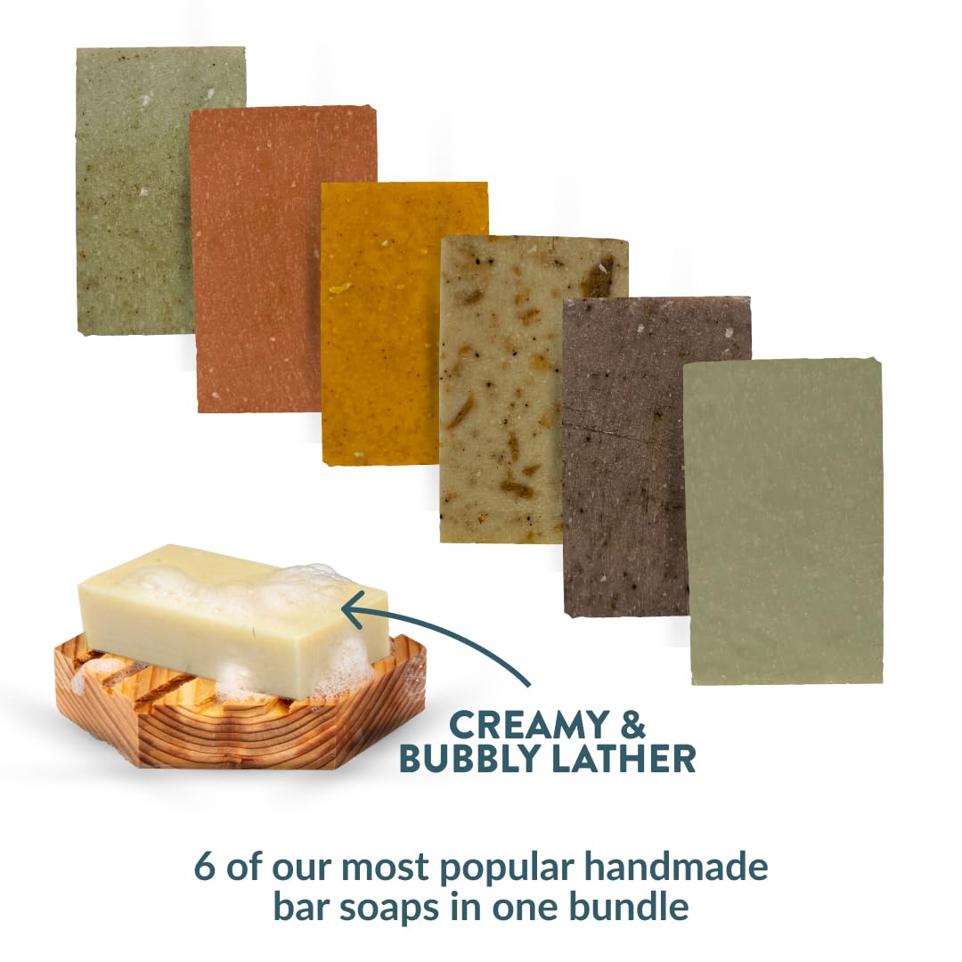 Crate 61, Vegan Natural Bar Soap, Handmade Soap With Premium Essential Oils, Cold Pressed Face And Body Bar Soap For Men And Women 6 Pack (Most Popular) 🍁 All In One Marketplace Canada
