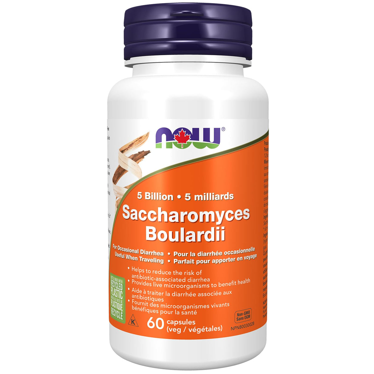 NOW Supplements, Saccharomyces Boulardii, 5 Billion CFU Probiotic, 60 Veg Capsules 🍁 All In One Marketplace Canada