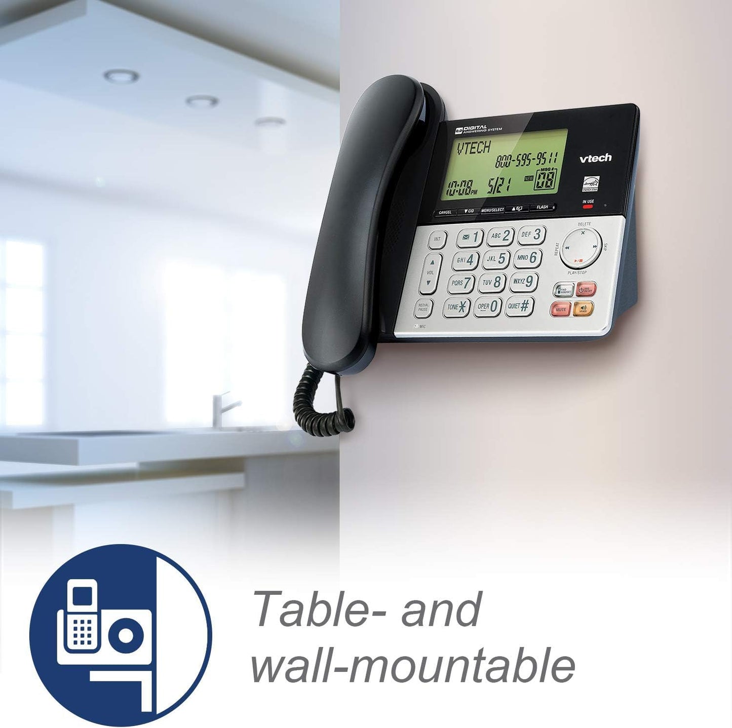 VTech CS6949-2 DECT 6.0 Corded/2-Cordless Telephone System, Black/Silver 🍁 All In One Marketplace Canada